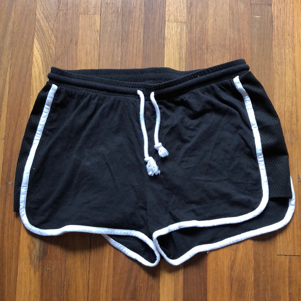 Black cotton shorts